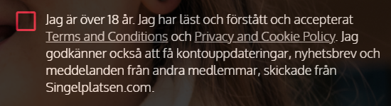 Falska meddelanden i SingelPlatsen.com
