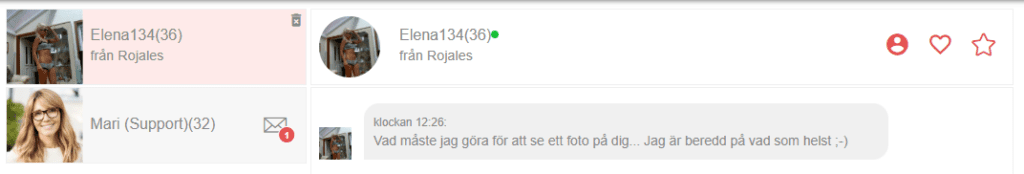 här är ett meddelande som vi fick så snart vi registrerade oss på milfroom