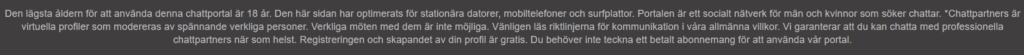 I sidfoten erkänner de att de har falska profiler.