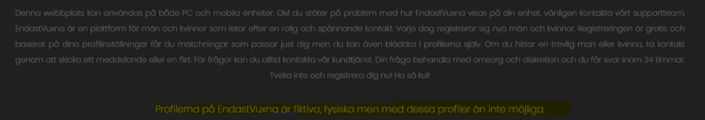 Bara genom att titta på deras bekännelse i sidfoten kan vi se att det finns falska profiler.