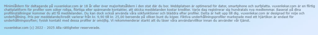 falska profiler på  VuxenLekar.com