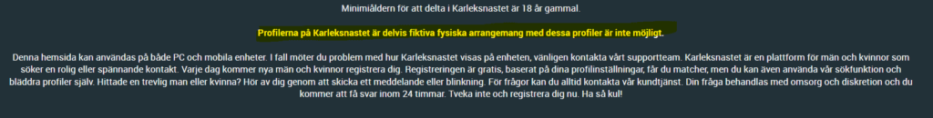 karleksnastet.se falska profiler.