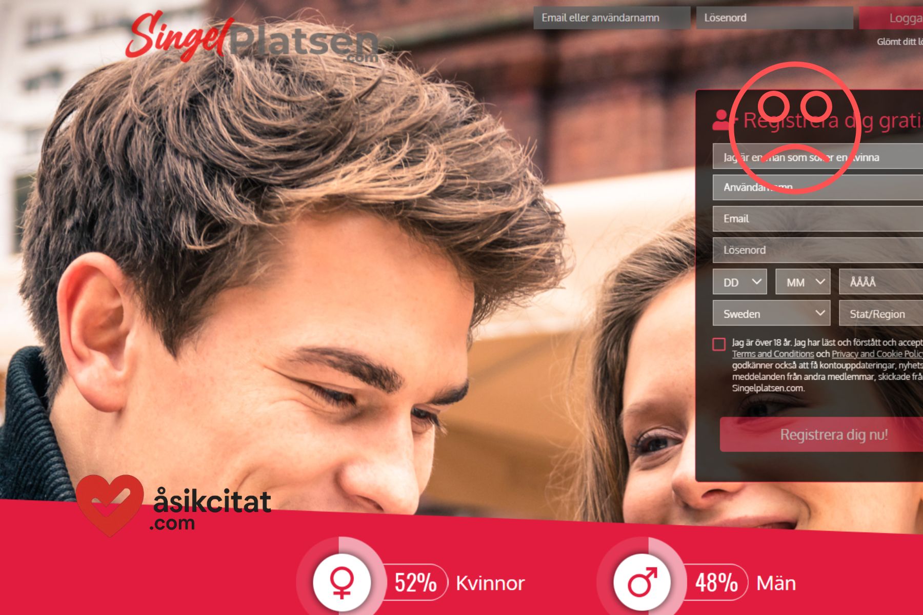 singel platsen bluff