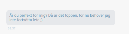 meddelande som vi fick några sekunder efter att vi registrerat oss