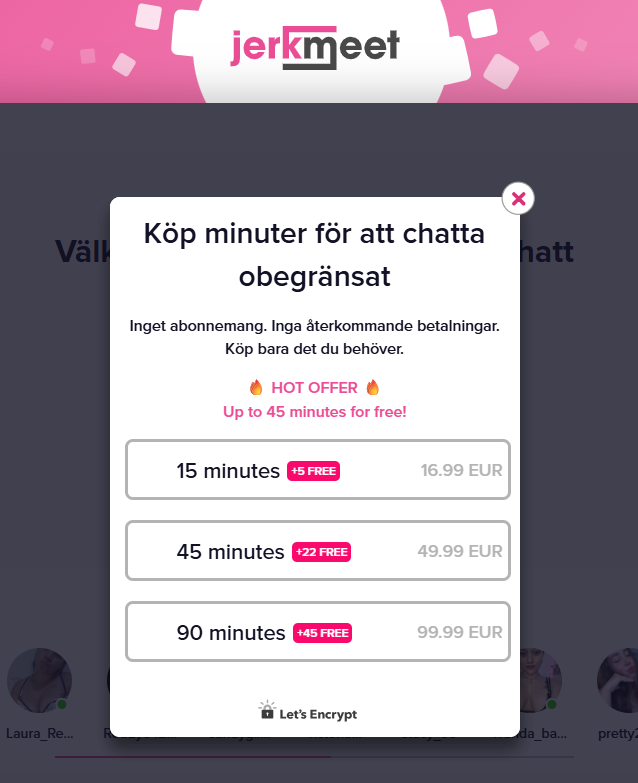 Vad kostar JerkMeet?