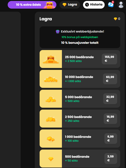 Vad kostar Azarlive.com pris