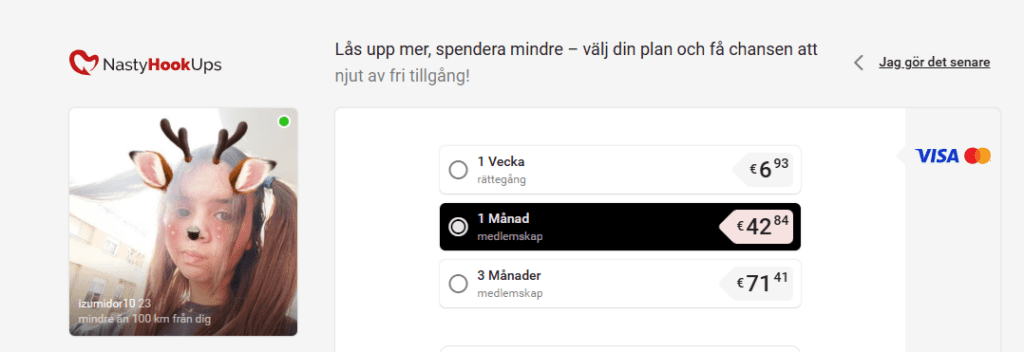 Vad kostar nastyhookups.com pris